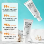 ⁦واقي الشمس للتبييض مفعم بالحيوية مع عامل حماية من الشمس SPF50+ UVA/UVB - 50 جم من فايبرنت جلامور⁩ - الصورة ⁦2⁩